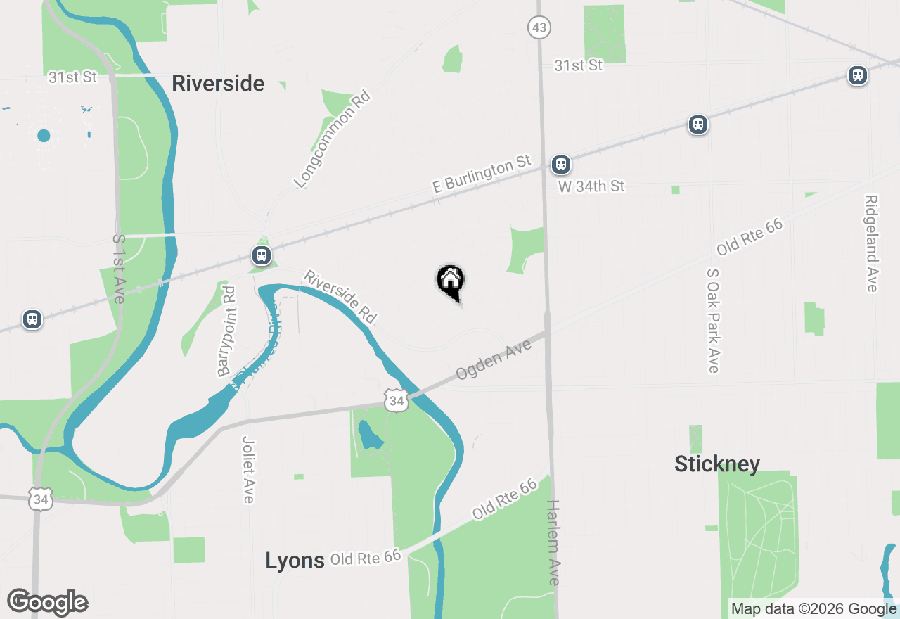 Map of 284 Blackhawk Road, Riverside, IL 60546