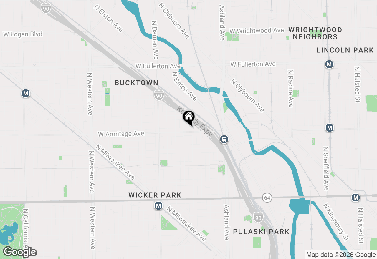 Map of 1810 W Armitage Avenue #1E, Chicago, IL 60622