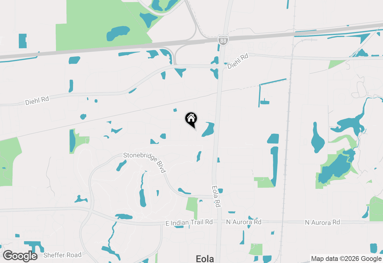 Map of 1591 Jeanel Lane, Aurora, IL 60502