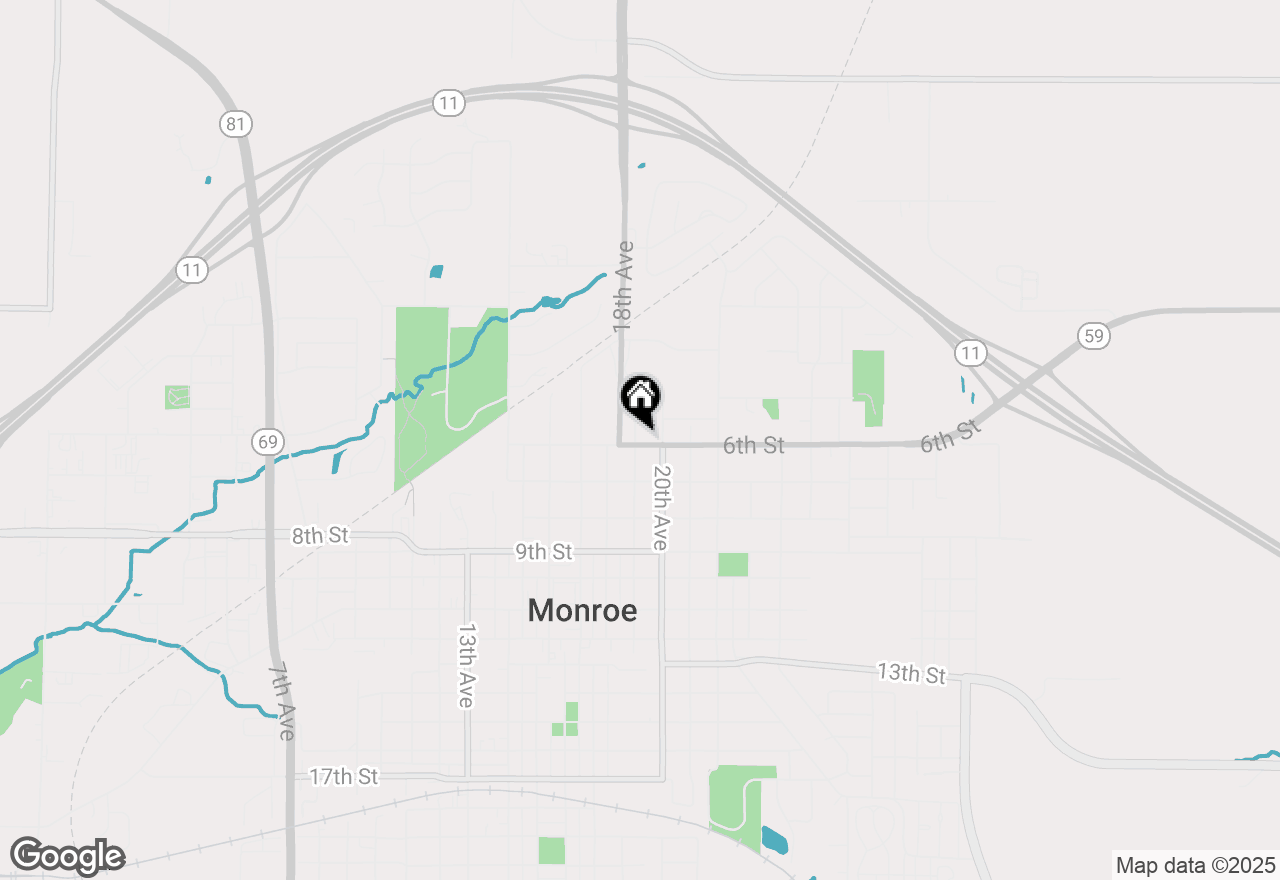 Map of 1903 6th Street, Monroe, WI 53566