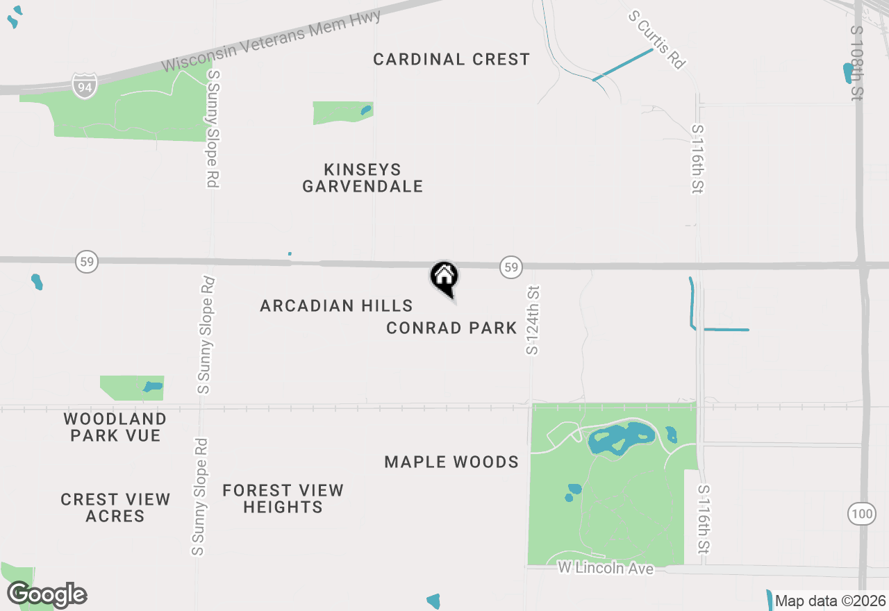 Map of 12810 W Meadow Ln, New Berlin, WI 53151