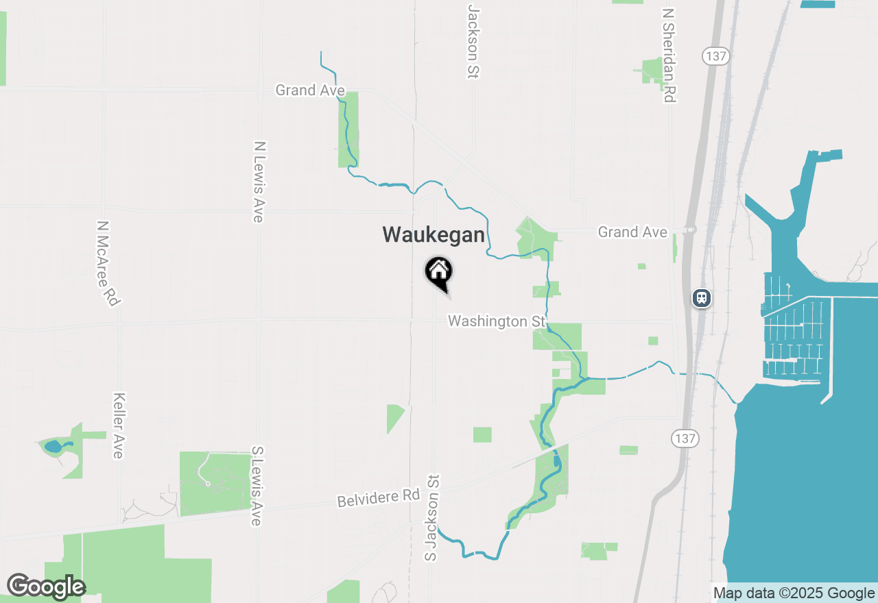 Map of 23 N Jackson Street, Waukegan, IL 60085