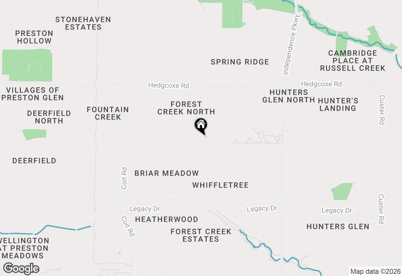 Map of 3452 Hearst Castle Way, Plano, TX 75025