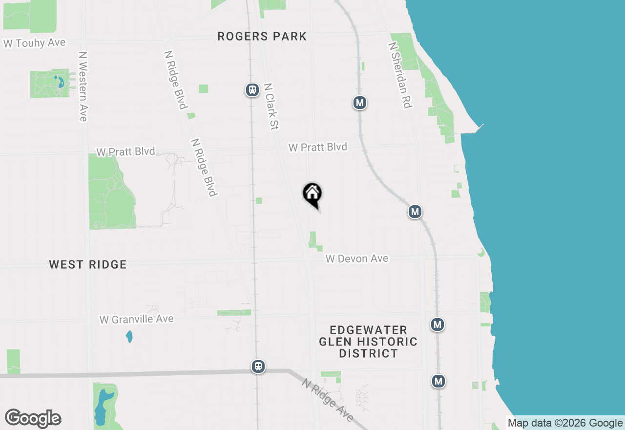 Map of 6535 N Ashland Avenue #3S, Chicago, IL 60626
