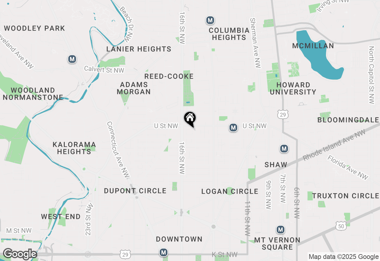 Map of 1509 Caroline Street Nw, Washington, DC 20009