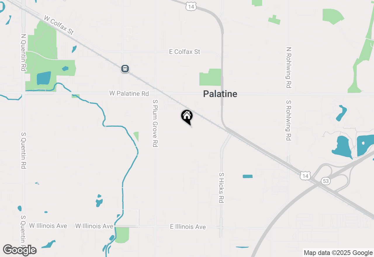 Map of 152 E Daniels Road, Palatine, IL 60067
