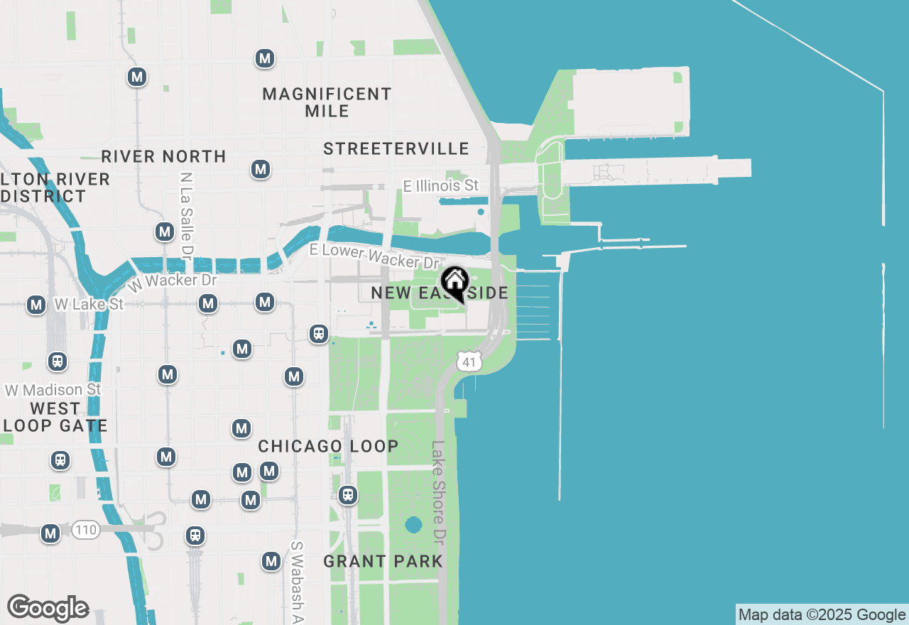 Map of 423 E Benton Place, Chicago, IL 60601