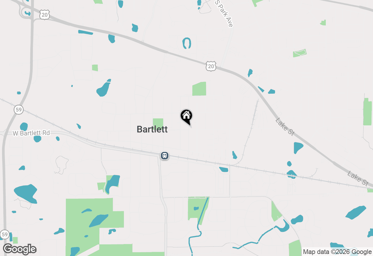 Map of 102 N Berteau Avenue, Bartlett, IL 60103