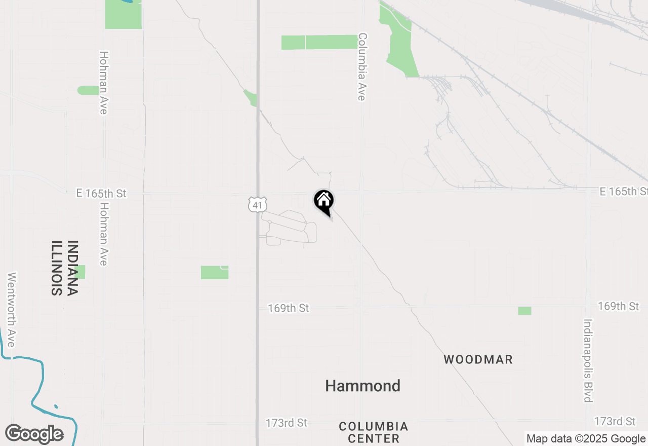 Map of 1038 Ridge Street, Hammond, IN 46324