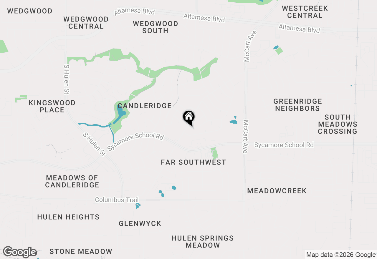 Map of 7333 Misty Meadow Drive S, Fort Worth, TX 76133