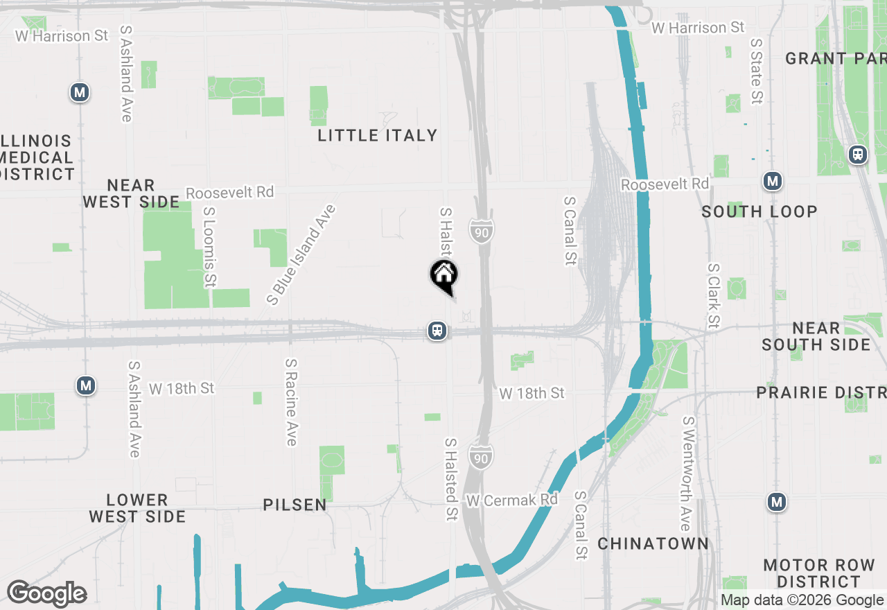 Map of 1500 S Halsted Street #2A, Chicago, IL 60607