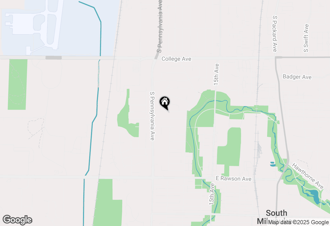 Map of 1835 Elm Ave, South Milwaukee, WI 53172