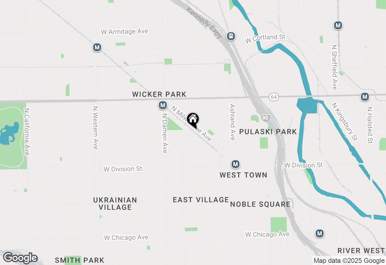 Map of 1378 N Wolcott Avenue #2C, Chicago, IL 60610