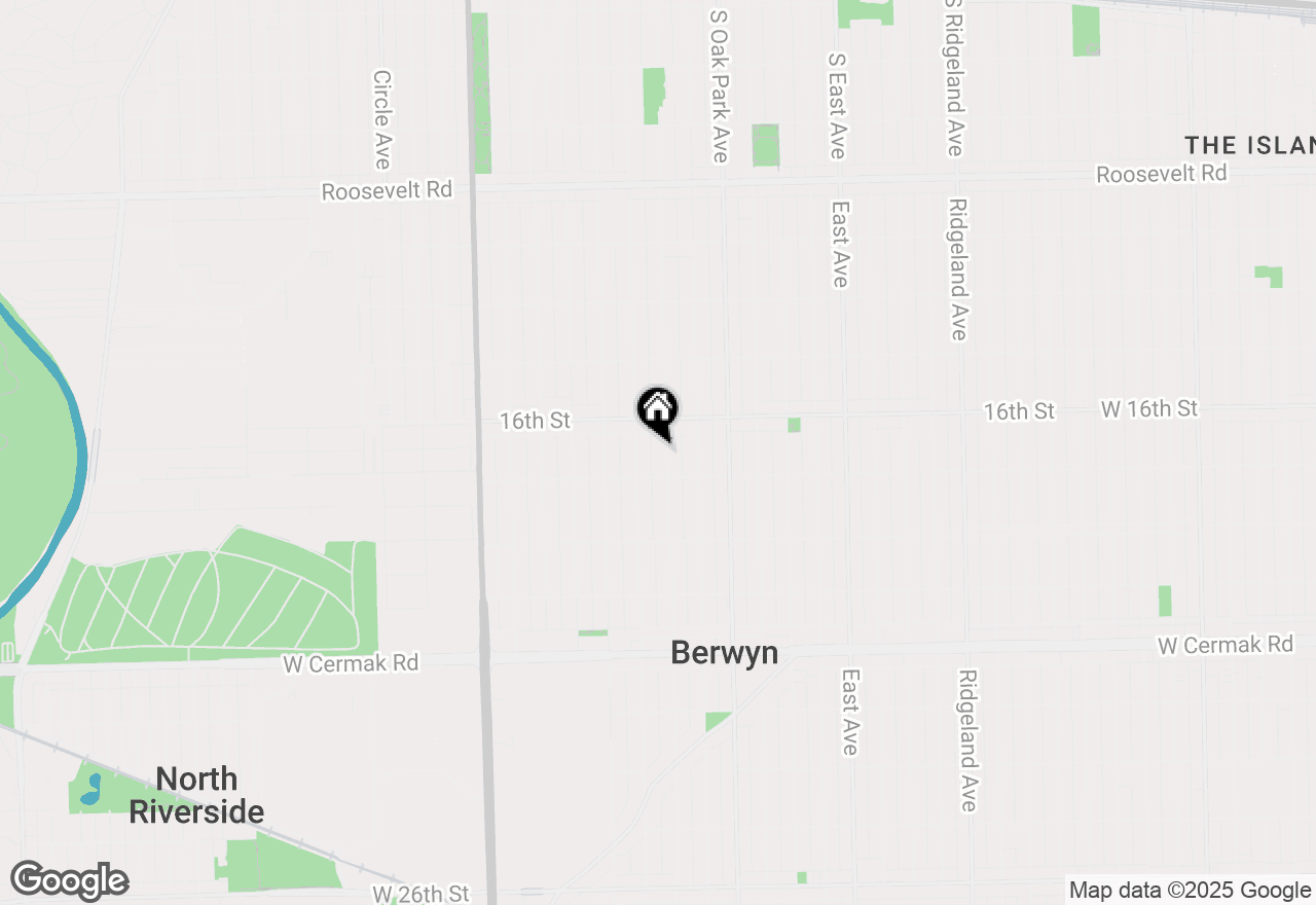 Map of 1628 Kenilworth Avenue, Berwyn, IL 60402