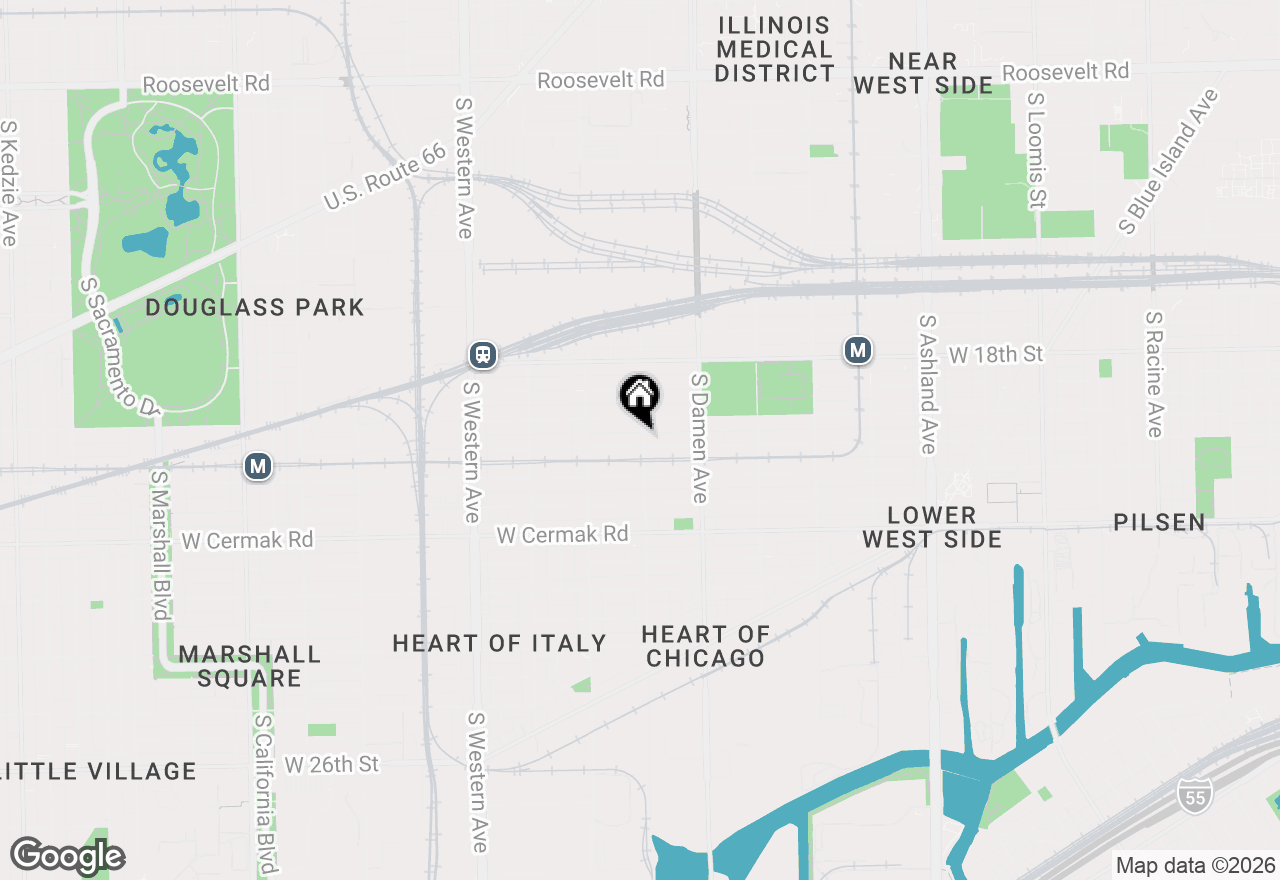 Map of 2100 W Cullerton Street #2M, Chicago, IL 60608