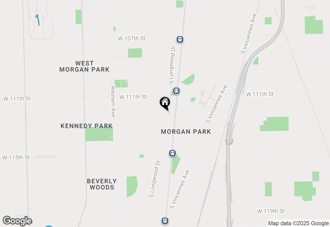 Map of 11200 S Longwood Drive, Chicago, IL 60643