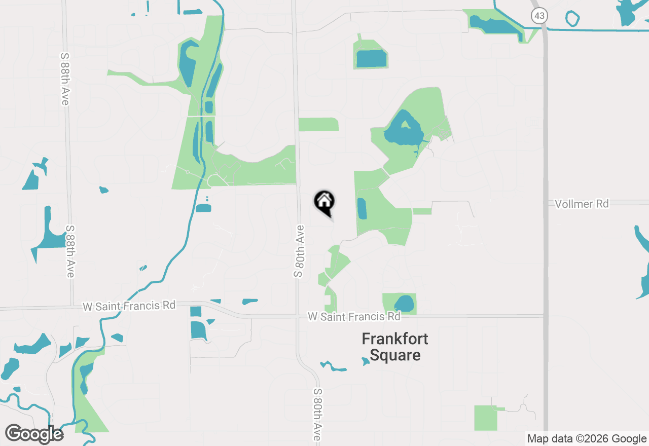 Map of 7912 W Barbara Lane, Frankfort, IL 60423