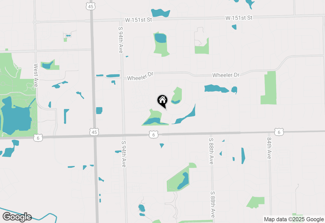 Map of 9151 Sunrise Lane, Orland Park, IL 60462