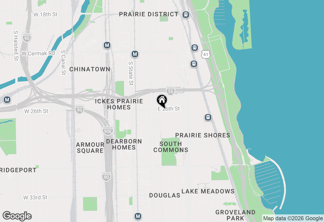 Map of 2605 S Indiana Avenue #1208, Chicago, IL 60616