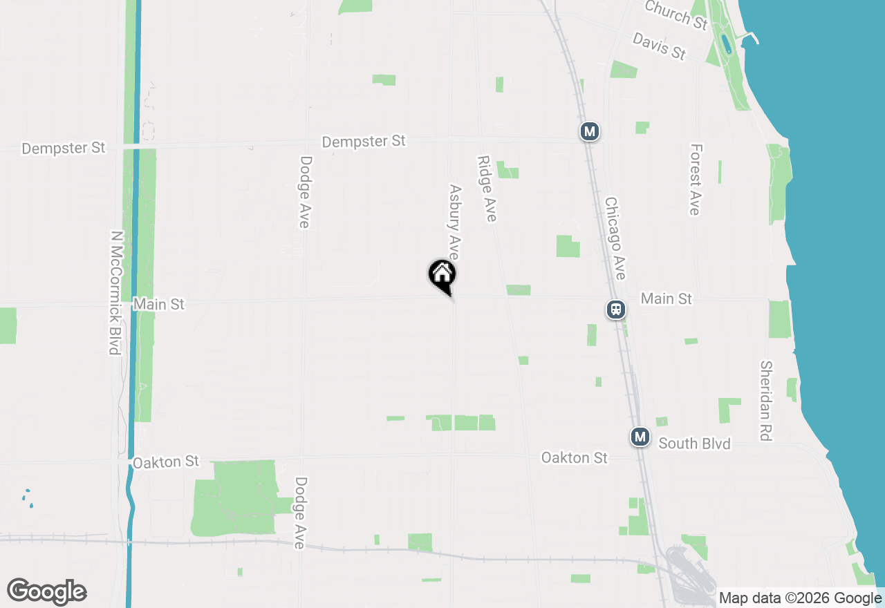 Map of 1314 Main Street #2D, Evanston, IL 60202