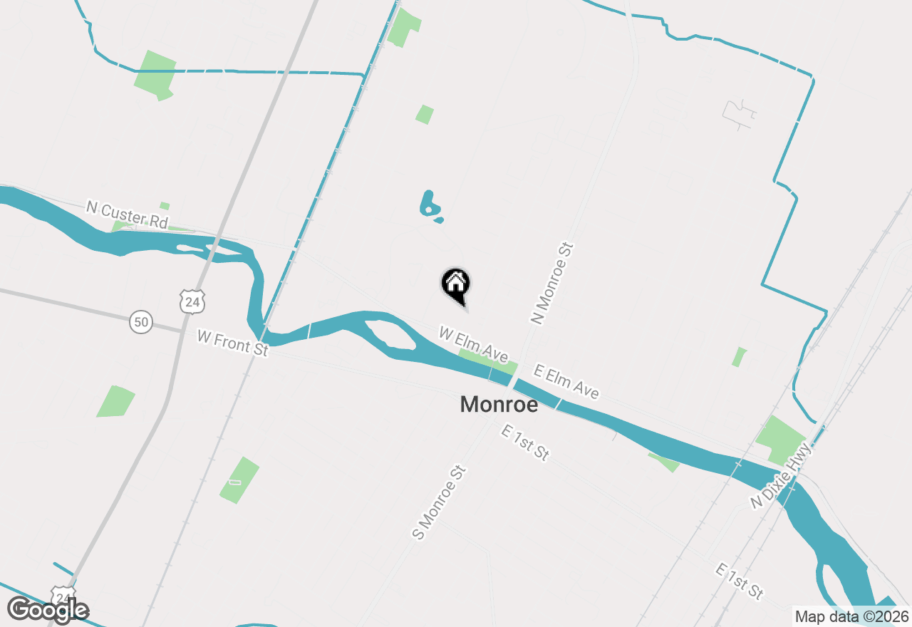 Map of 133 Godfroy, Monroe, MI 48162