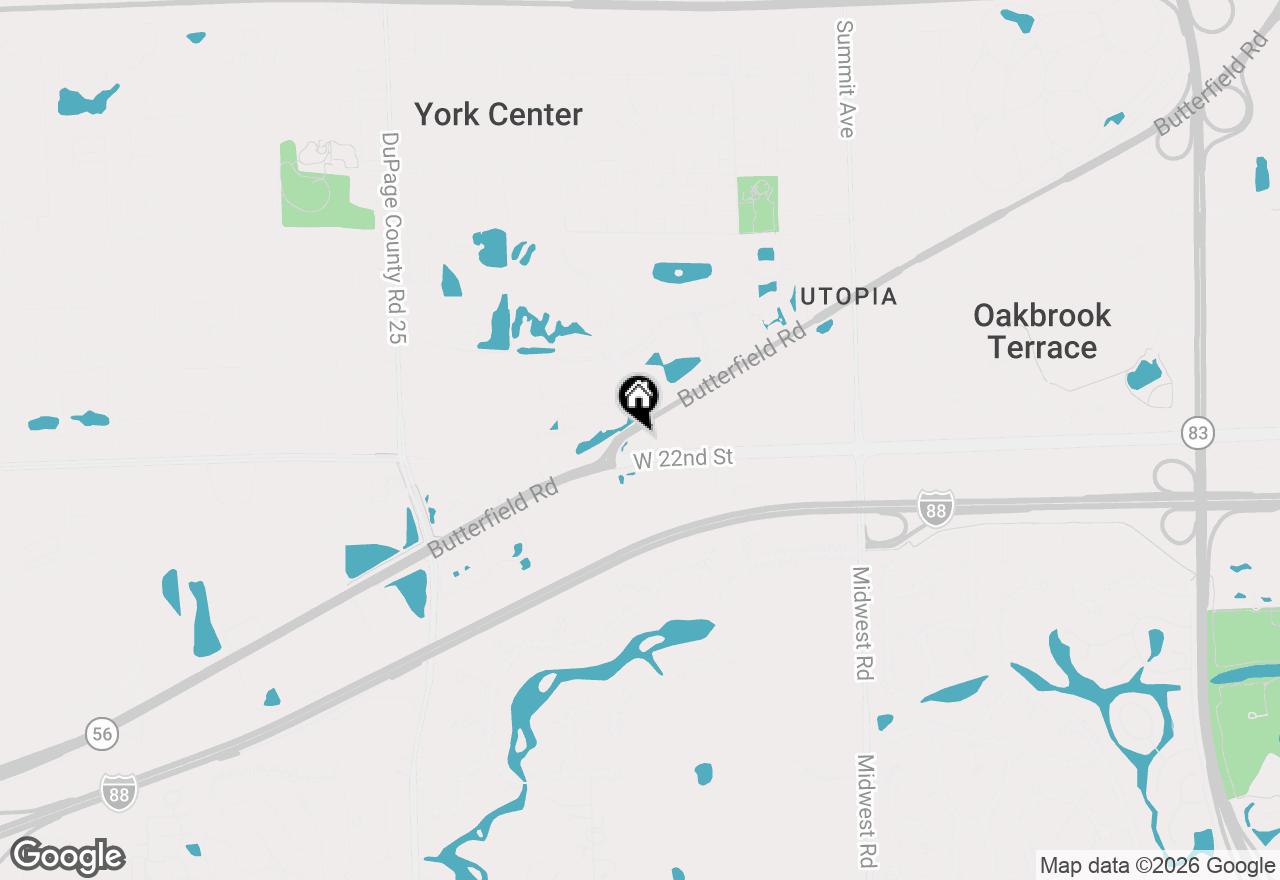 Map of 1S625 Oakbrook Lake, Oak Brook, IL 60523