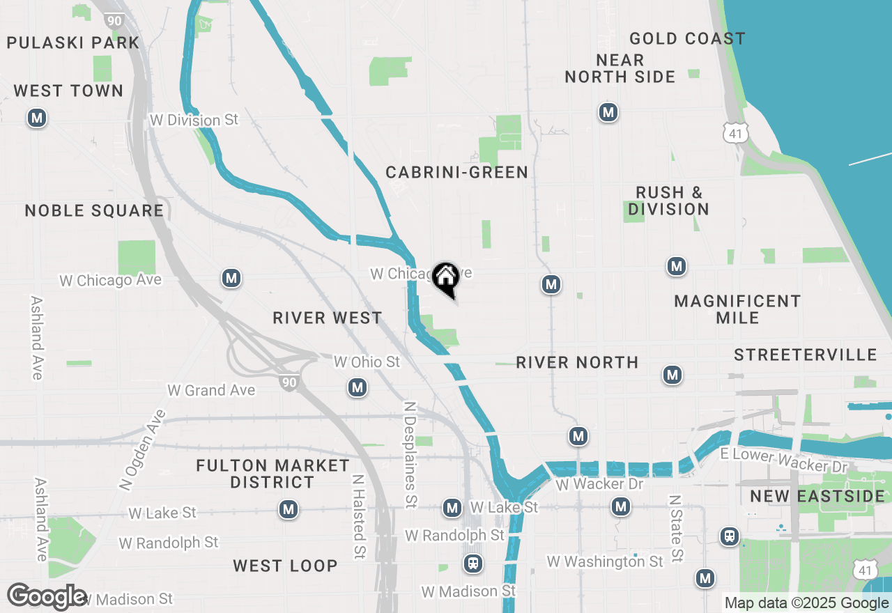 Map of 520 W Huron Street #602, Chicago, IL 60654