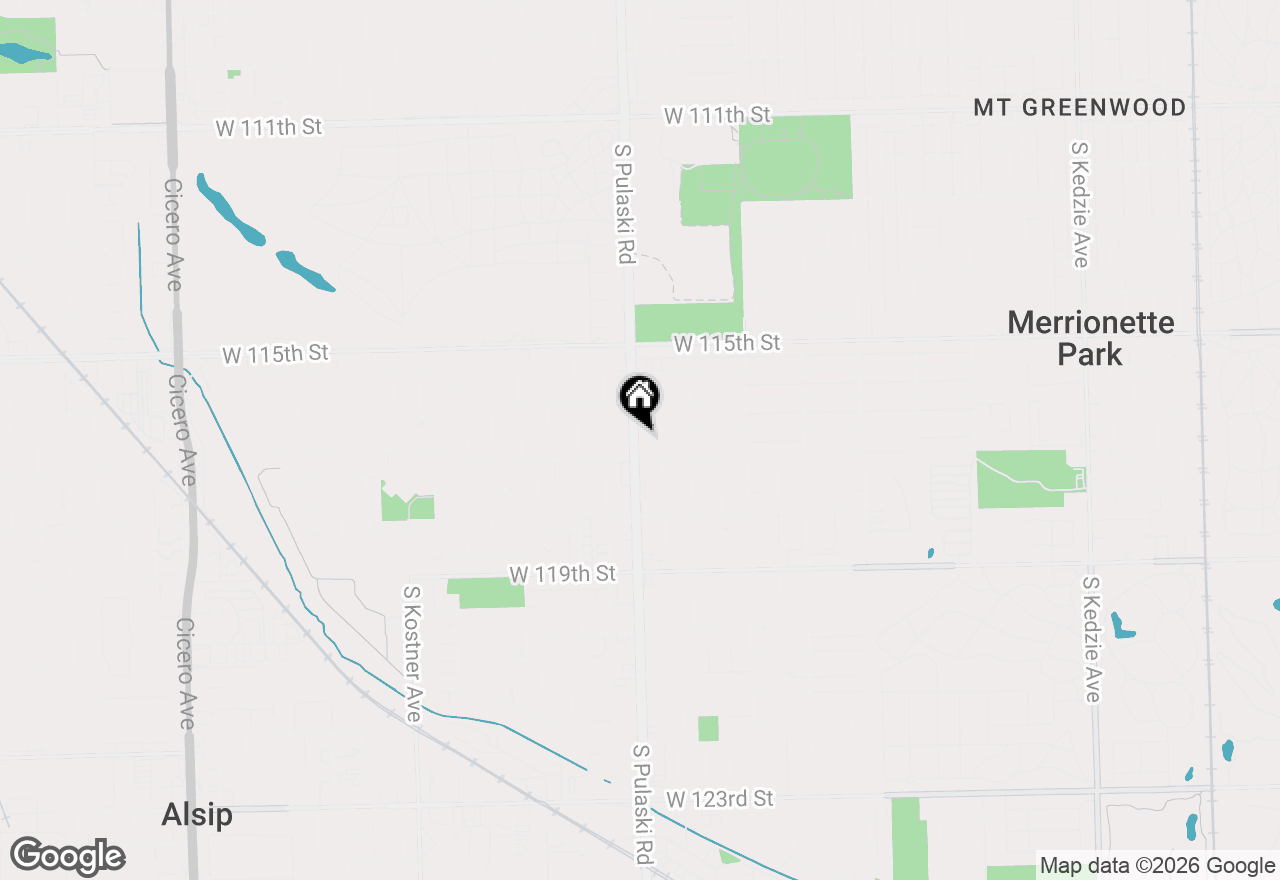 Map of 11635 S Pulaski Road #1A, Alsip, IL 60803