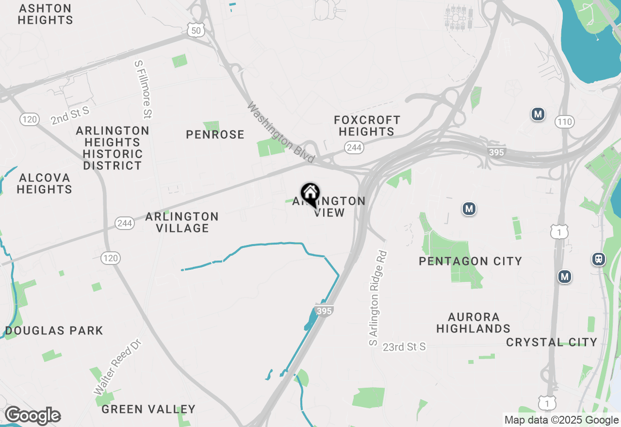 Map of 1334 S Quinn Street, Arlington, VA 22204