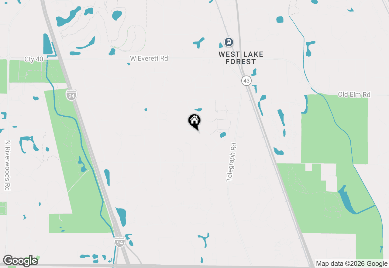 Map of 1331 Wild Rose Lane, Lake Forest, IL 60045