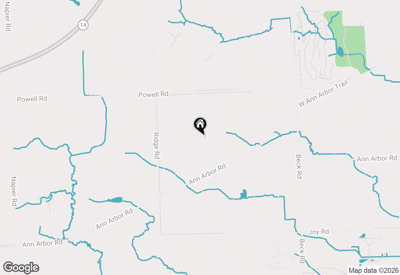 Map of 48790 Pinehill Drive, Plymouth, MI 48170