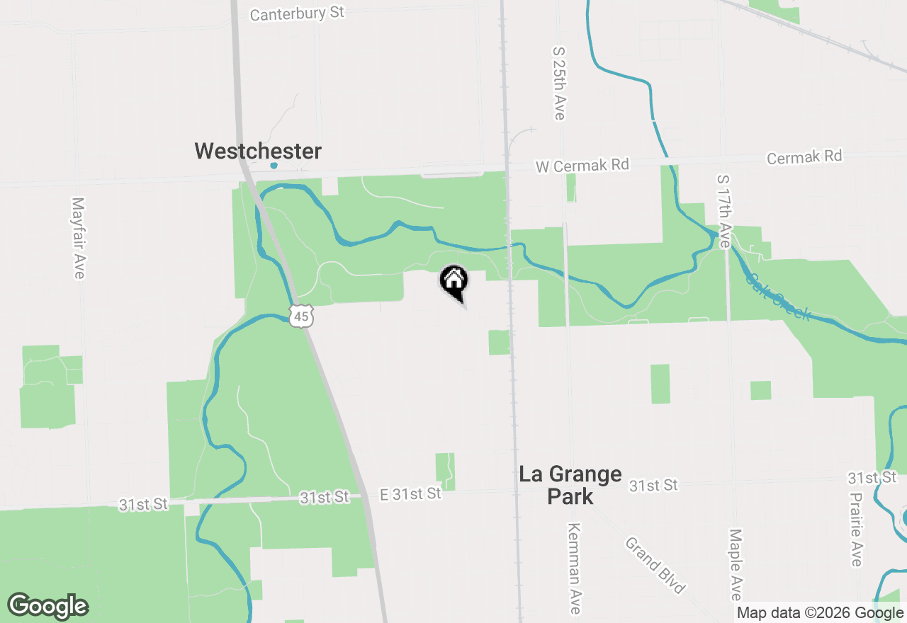Map of 1614 Forest Road, La Grange Park, IL 60526