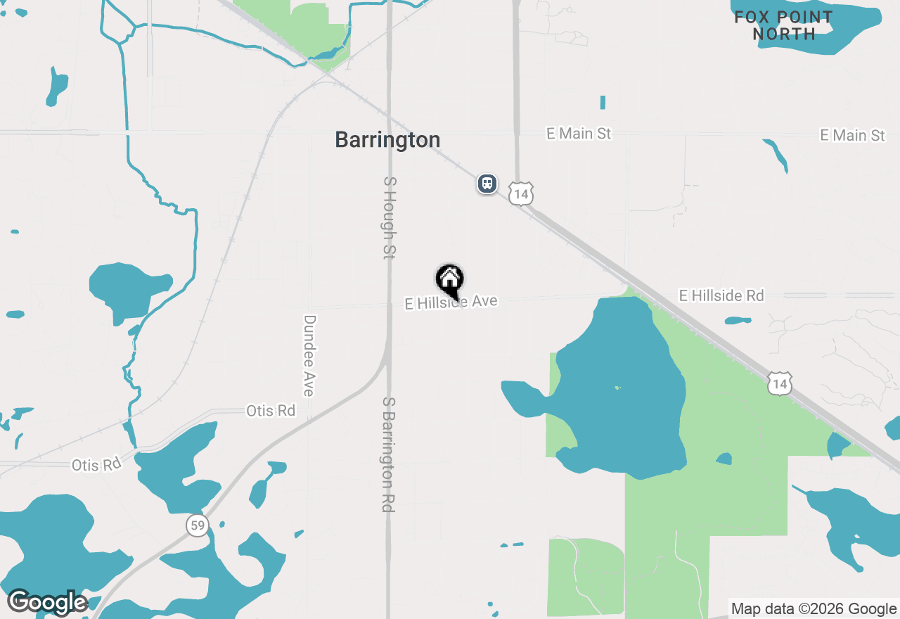Map of 307 E Hillside Avenue, Barrington, IL 60010