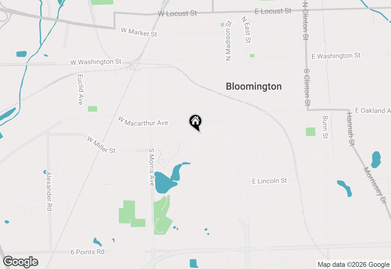 Map of 703 W Wood Street, Bloomington, IL 61701