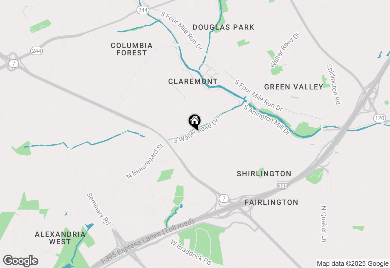 Map of 2615 S Walter Reed Drive #A, Arlington, VA 22206