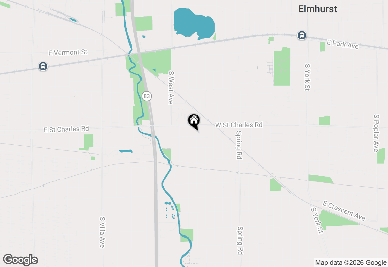 Map of 380 S Fairview Avenue, Elmhurst, IL 60126