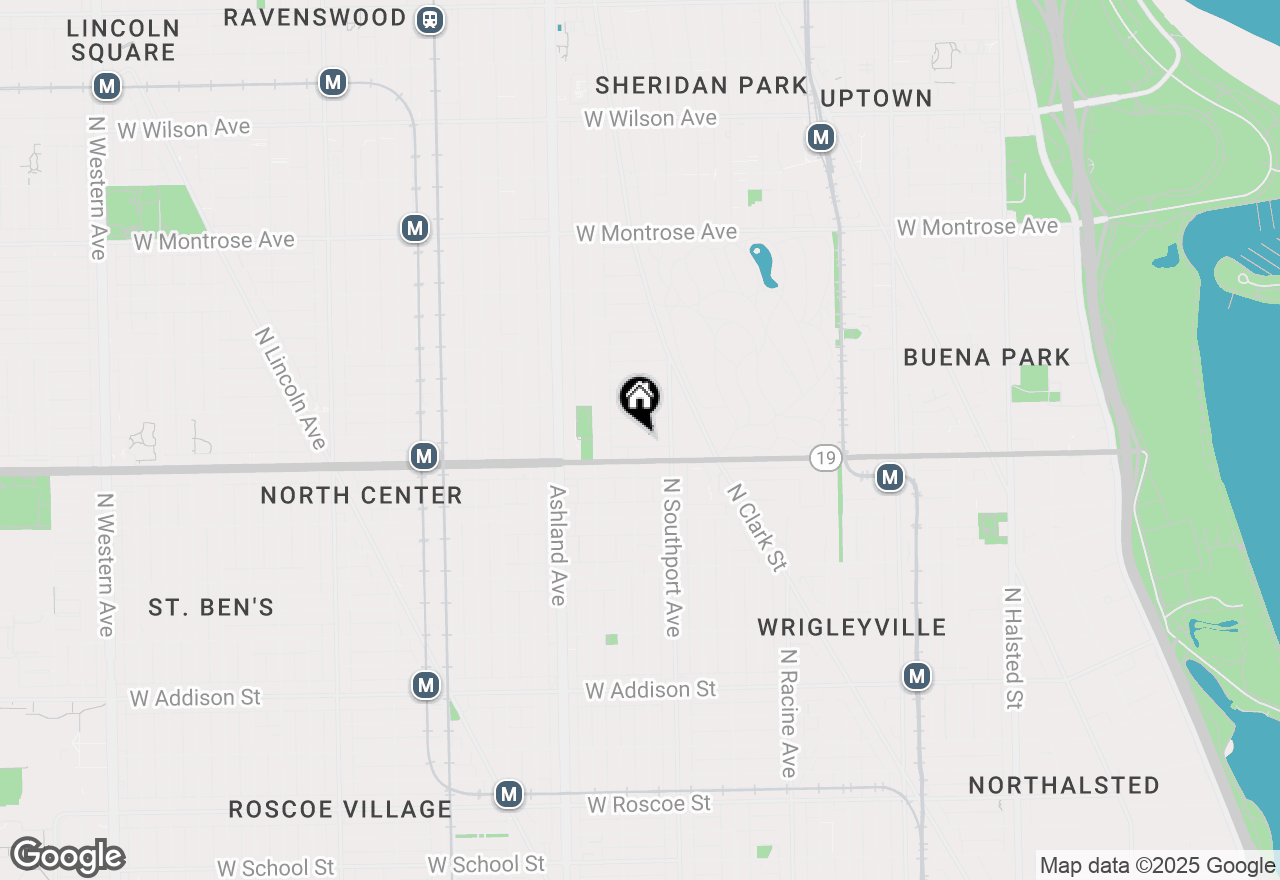 Map of 1431 W Cuyler Avenue #1S, Chicago, IL 60613