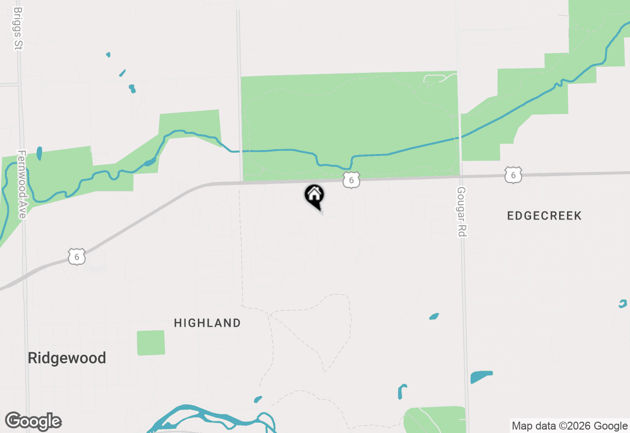 Map of 1017 Misty Brook Lane, Joliet, IL 60432