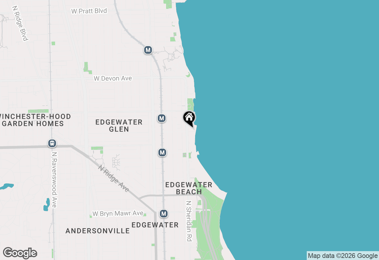 Map of 6101 N Sheridan Road #39A, Chicago, IL 60660