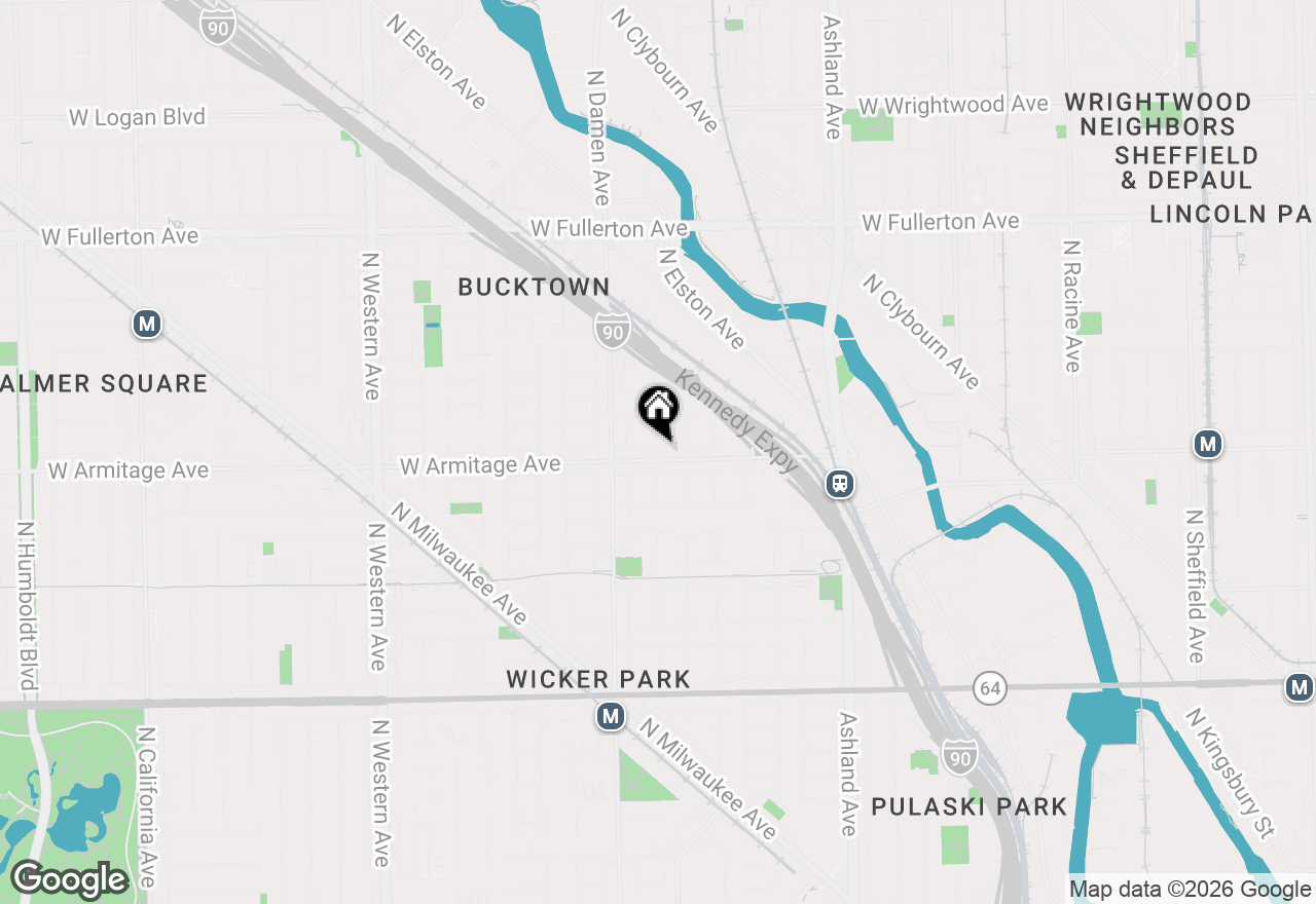 Map of 1910 W Armitage Avenue #1W, Chicago, IL 60622