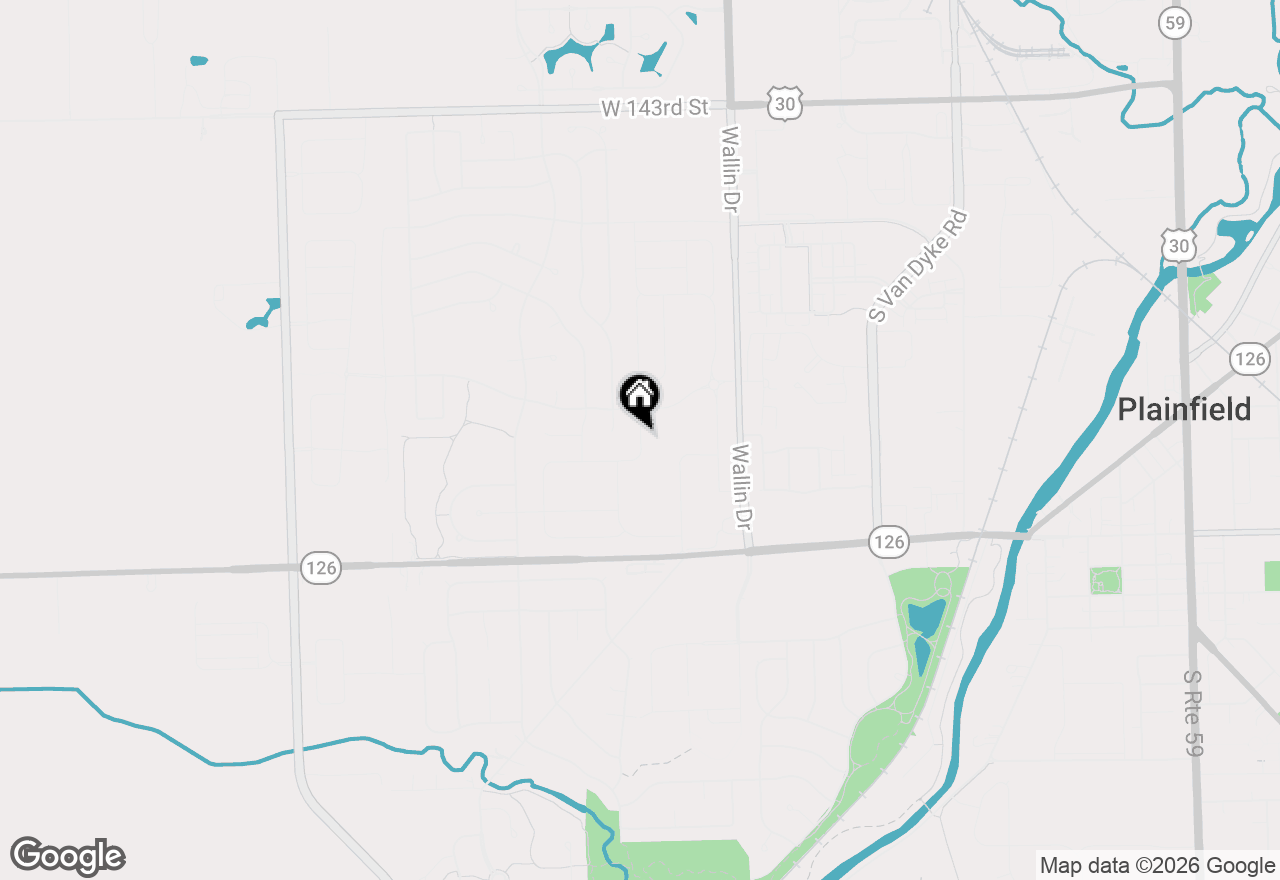 Map of 14951 S Henebry Lane, Plainfield, IL 60544