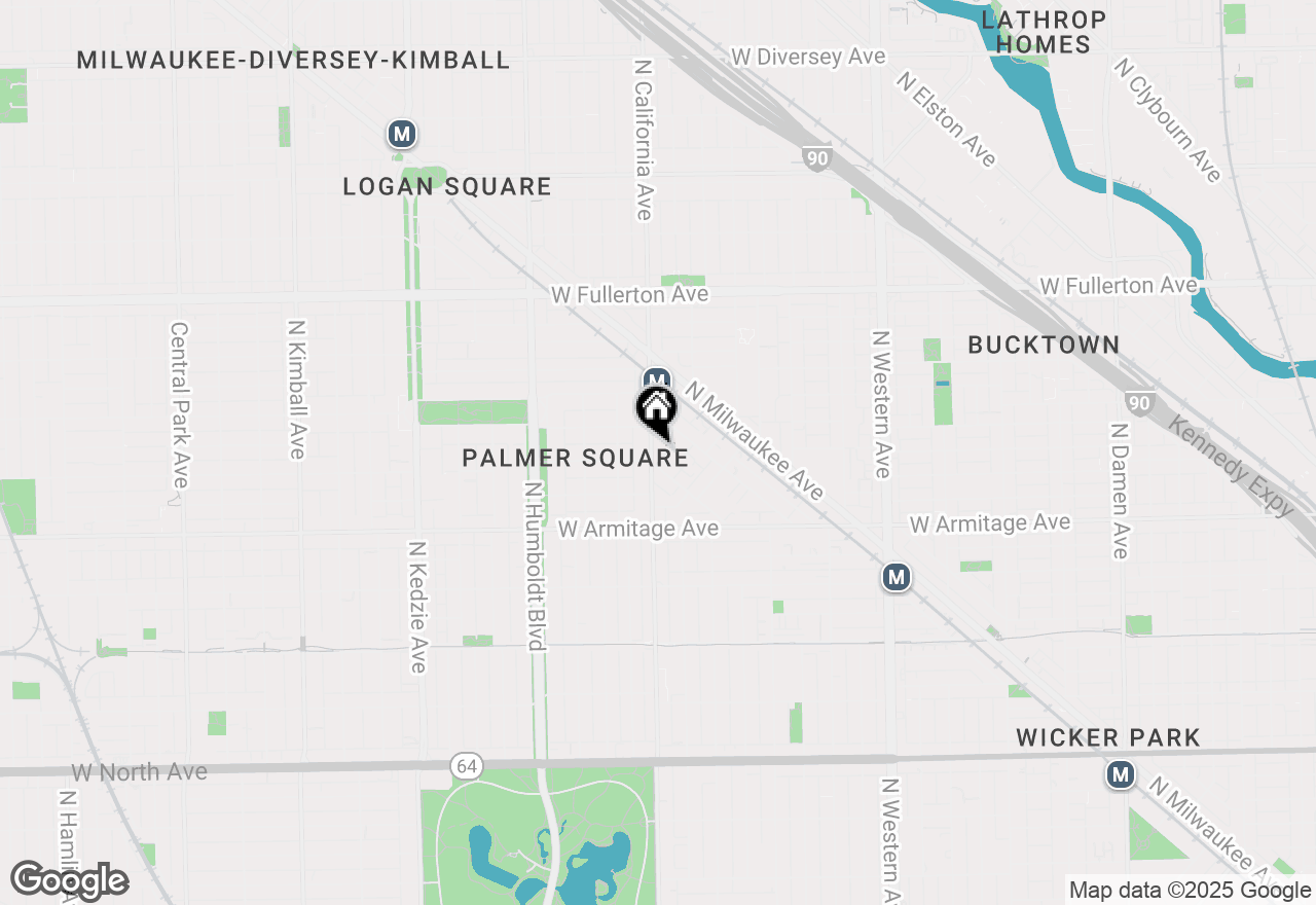 Map of 2109 N California Avenue #2F, Chicago, IL 60647