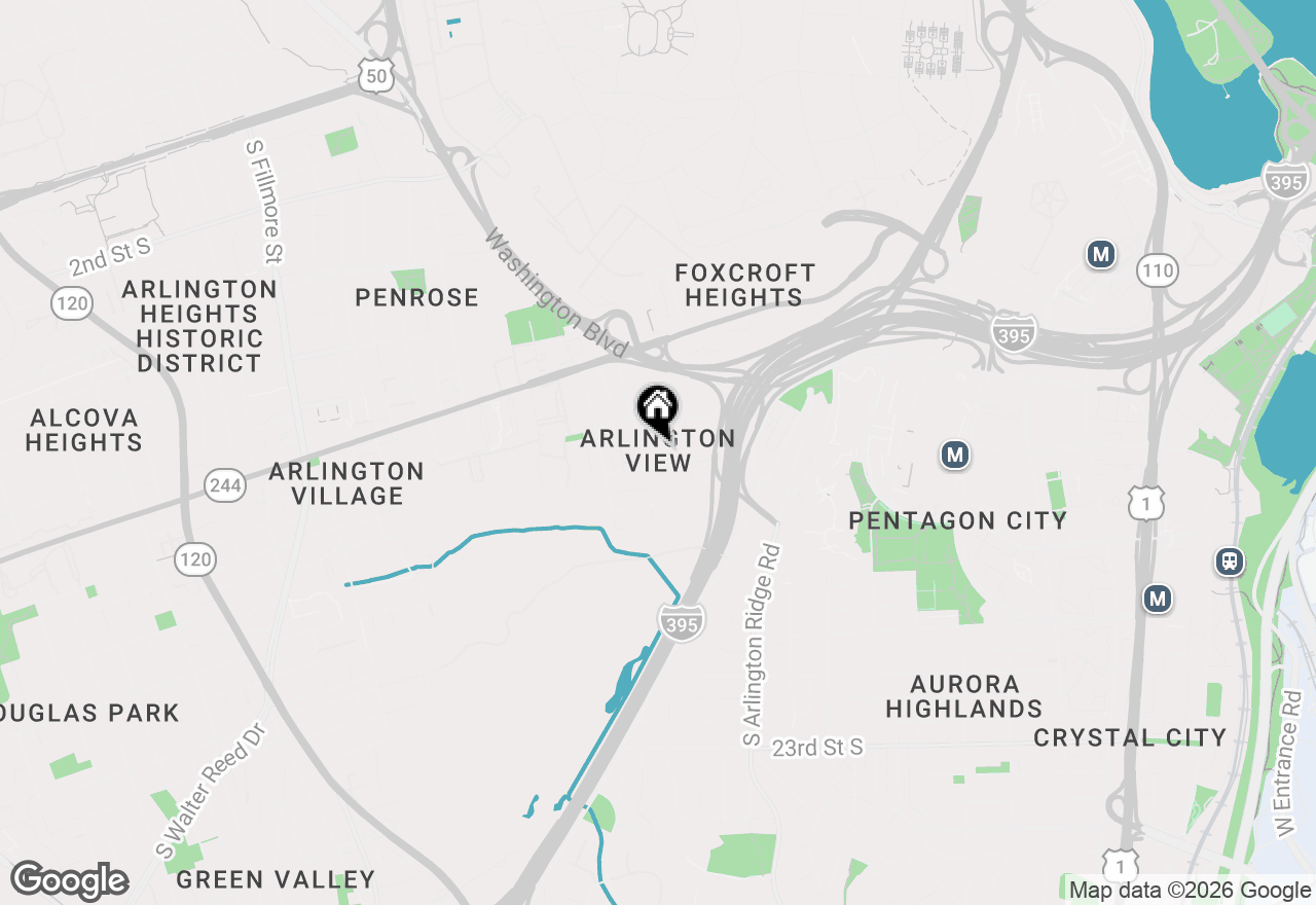 Map of 1310 S Poe Street, Arlington, VA 22204