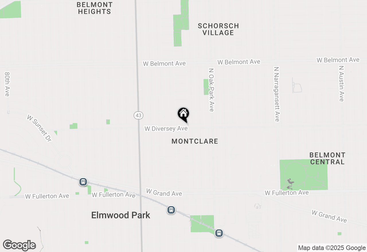 Map of 6944 W Diversey Avenue #3S, Chicago, IL 60707