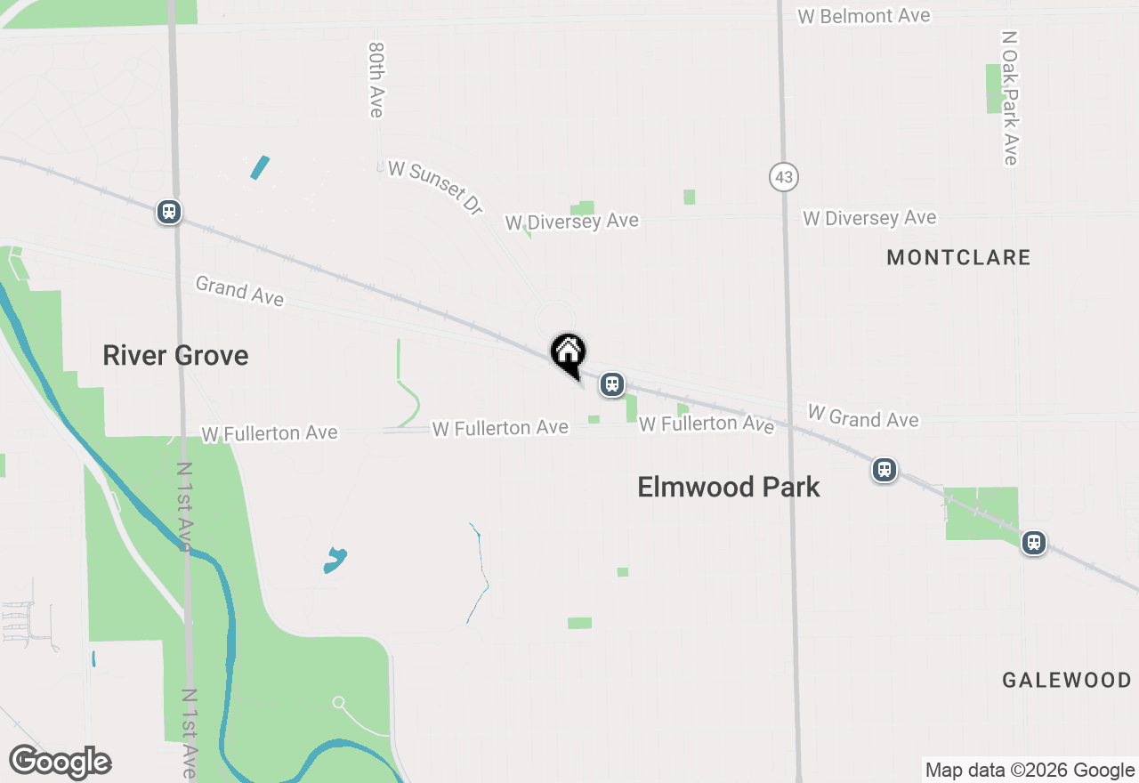 Map of 2435 N 76th Court #2W, Elmwood Park, IL 60707