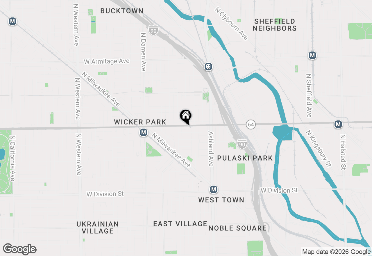 Map of 1725 W North Avenue #402, Chicago, IL 60622