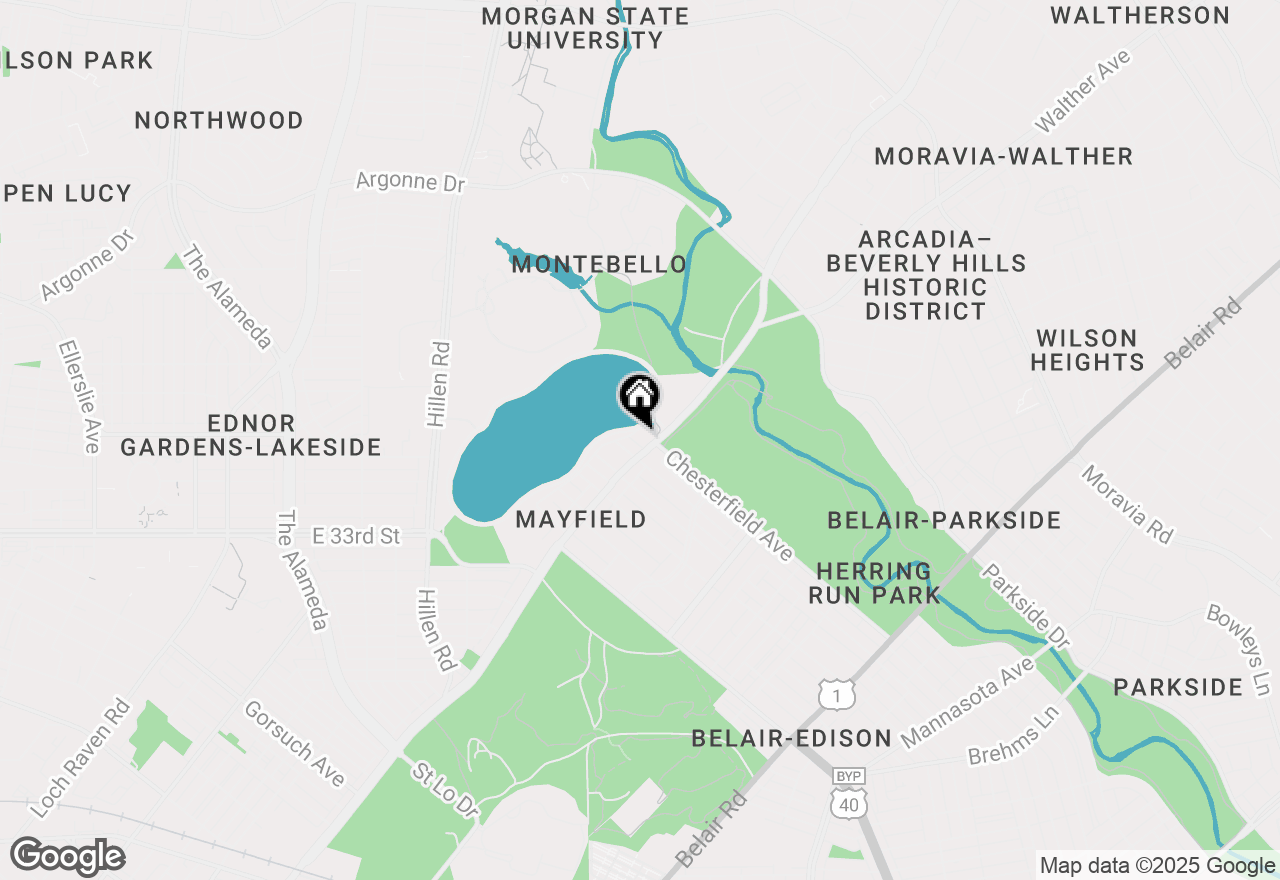 Map of 2105 Lake Montebello Terrace, Baltimore, MD 21218