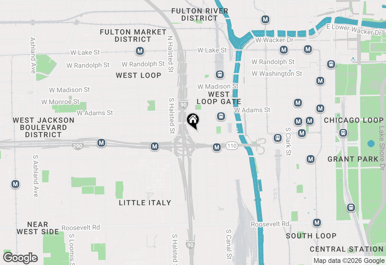 Map of 700 W Van Buren Street #PH2, Chicago, IL 60607