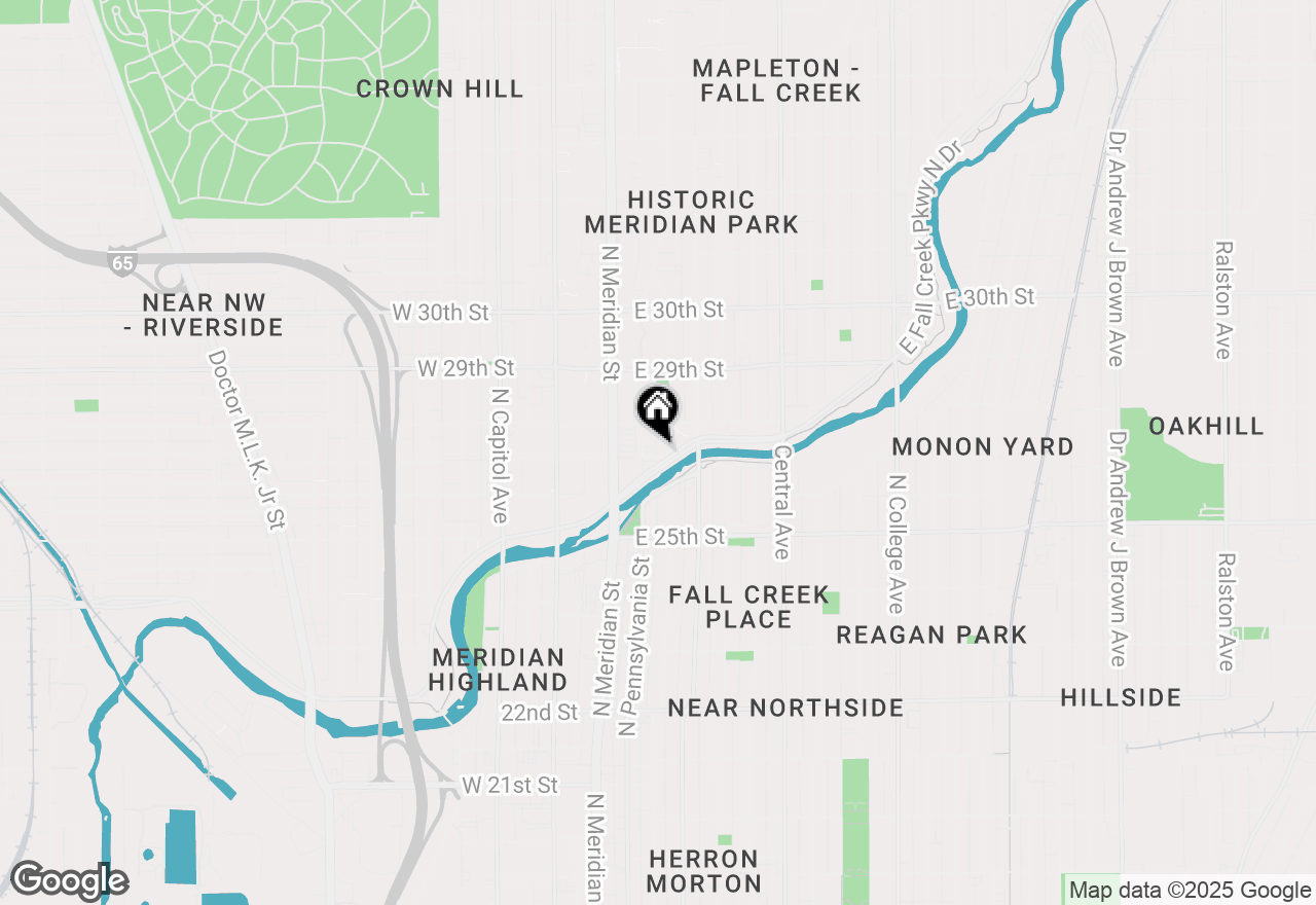 Map of 114 E 27th Street, Indianapolis, IN 46205