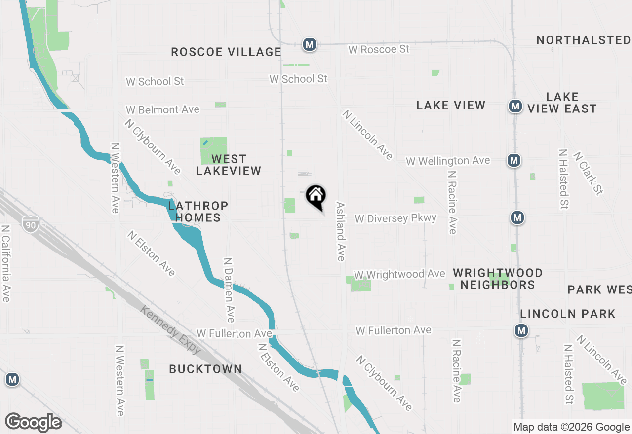 Map of 1658 W Diversey Parkway #2, Chicago, IL 60614
